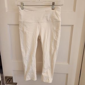 White Lululemon Cropped Leggings